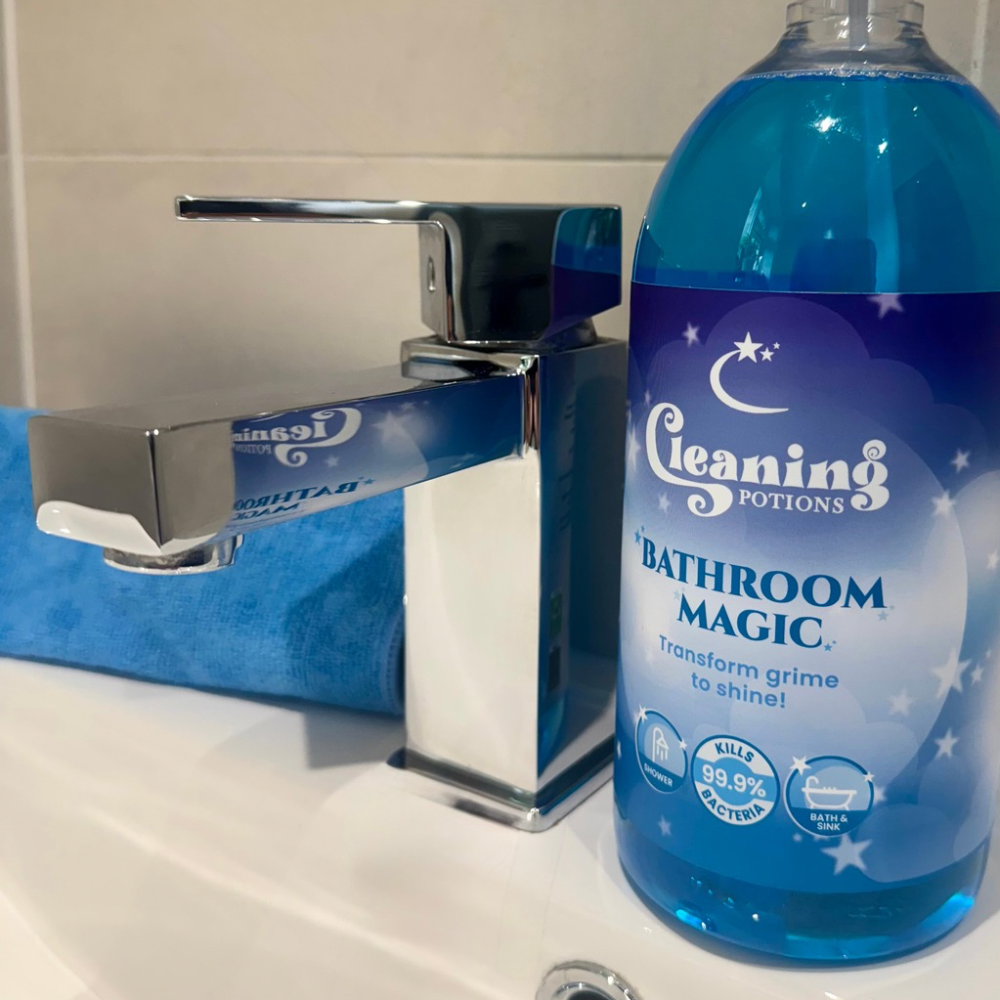 Clean Shiny Tap With Reflection After Using Bathroom Magic