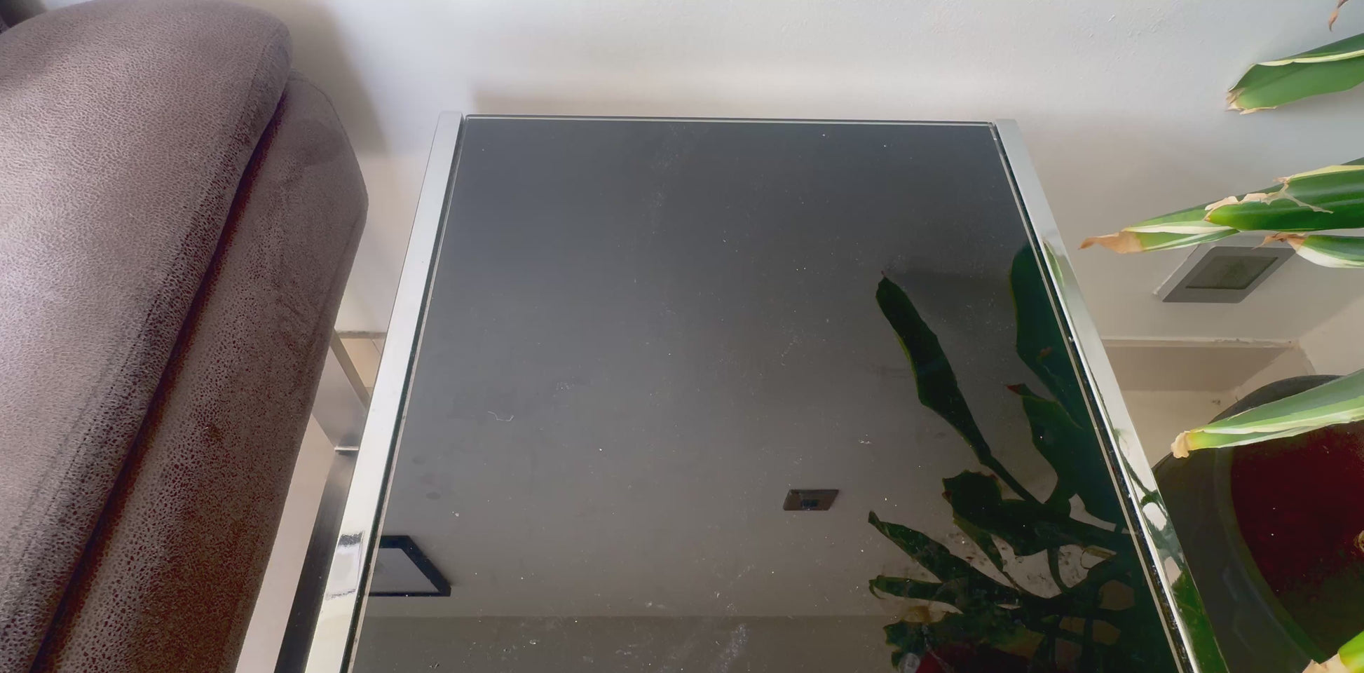 Dirty Glass Table Cleaned Quickly With Glass Magic Cleaning Spray For A Streak Free Sparkling Finish