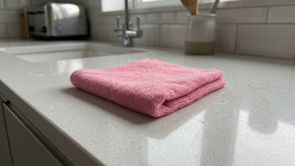 Fast Action Highly Absorbent Microfibre Cloth For Kitchen Surfaces Worktops Stainless Steel For Streak Free Cleaning Results